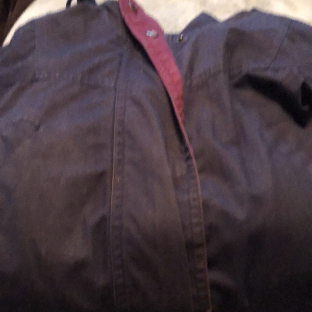Vintage modern all weather navy jacket great for spring &?fall detachable hood